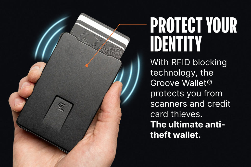 Groove Wallet® - Midnight Black 250th Flag