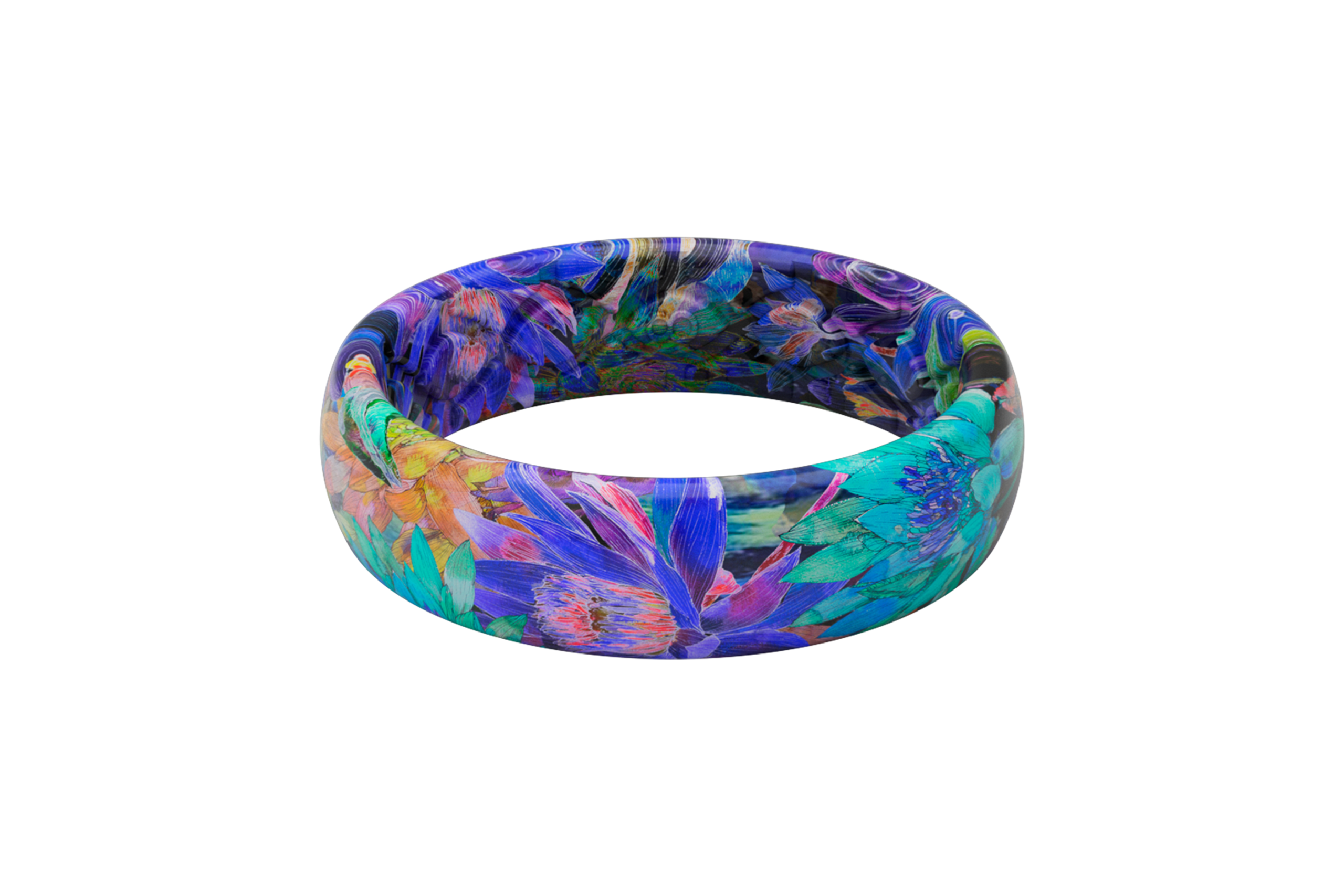 Twilight Blossom Thin Ring
