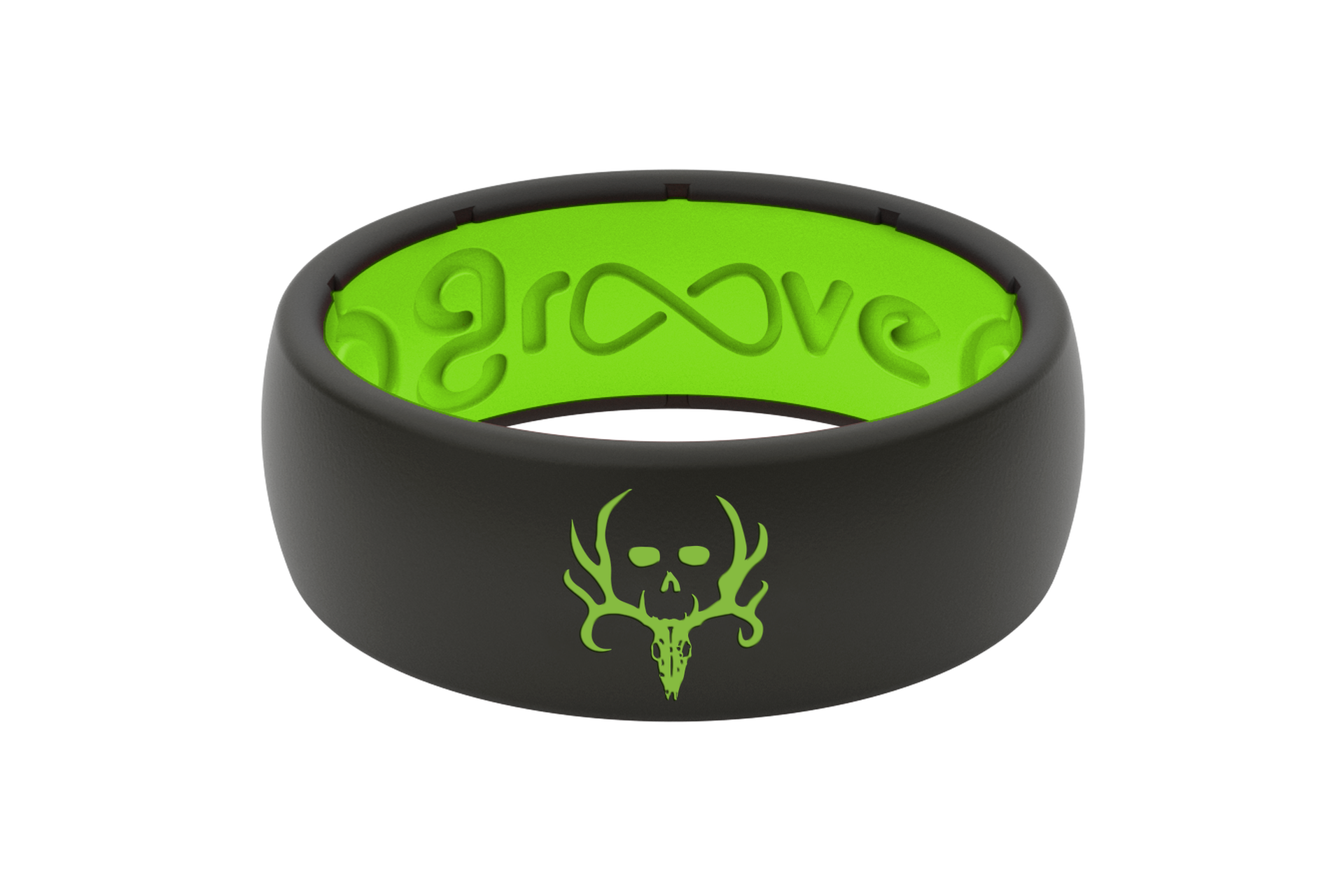 Bone Collector Black &amp; Green Ring