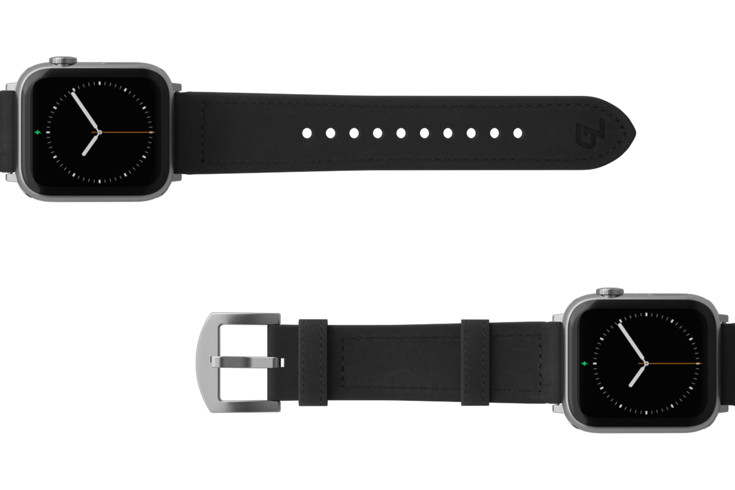 Vulcan Obsidian - Black Apple Leather Watch Band