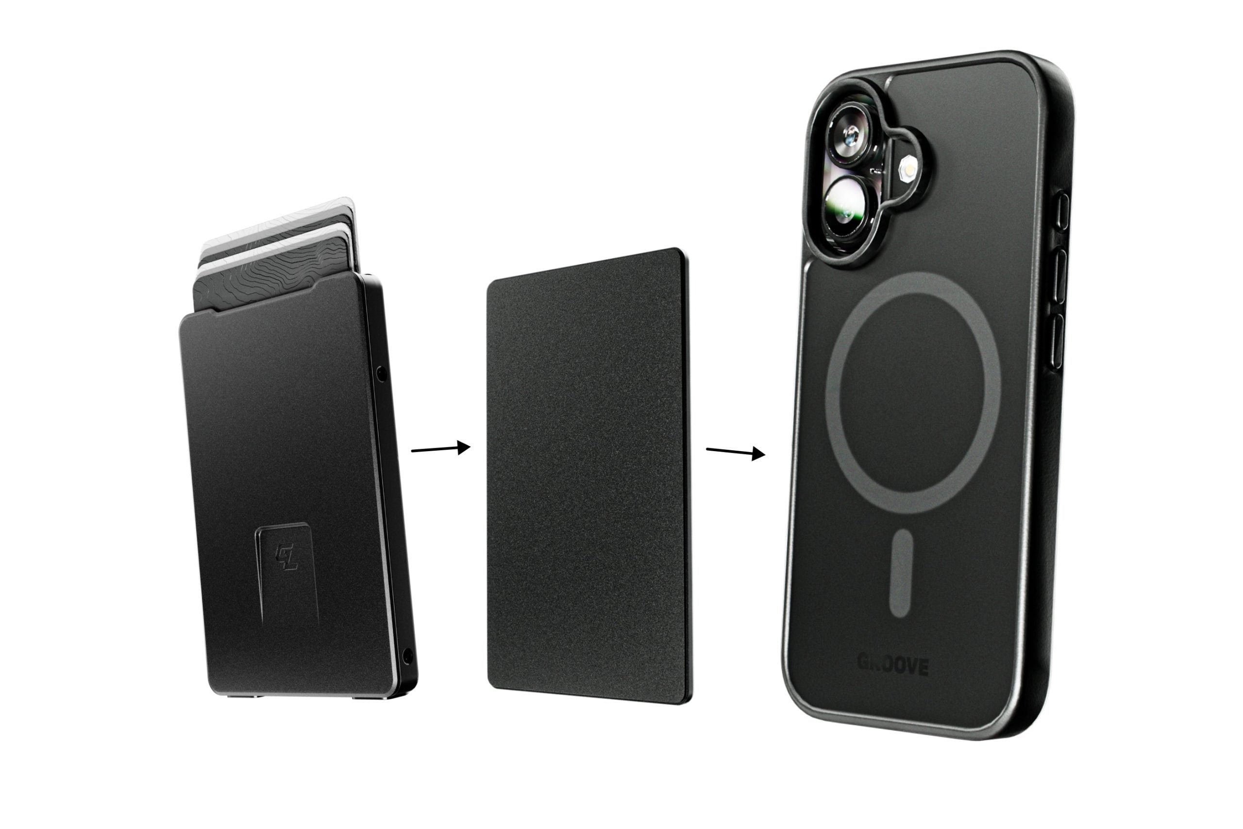 Groove Wallet® with MagSafe Plate - Gun Metal