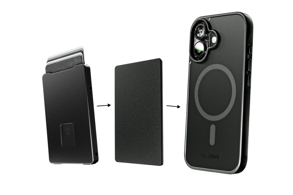 Groove Wallet® with MagSafe Plate - Gun Metal