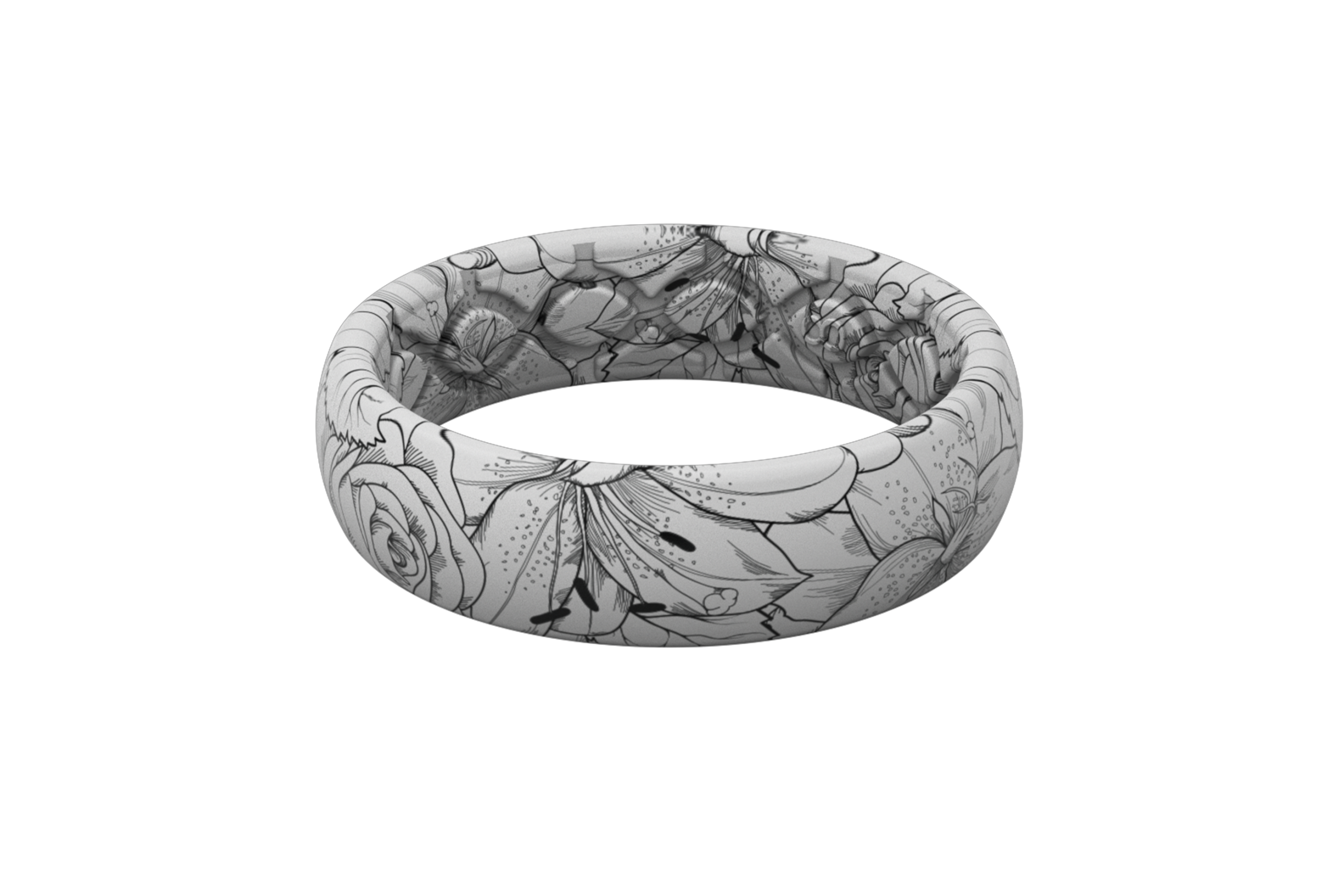 Winter Rose Thin Ring