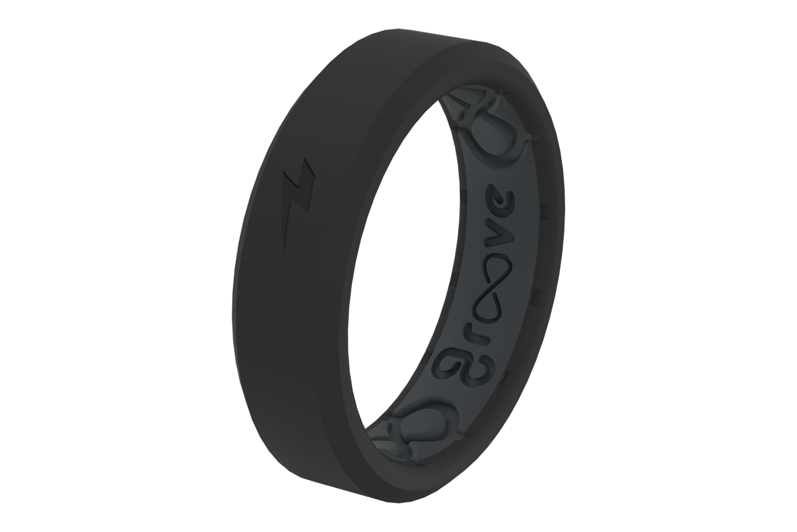 Zeus Midnight Black Thin Ring