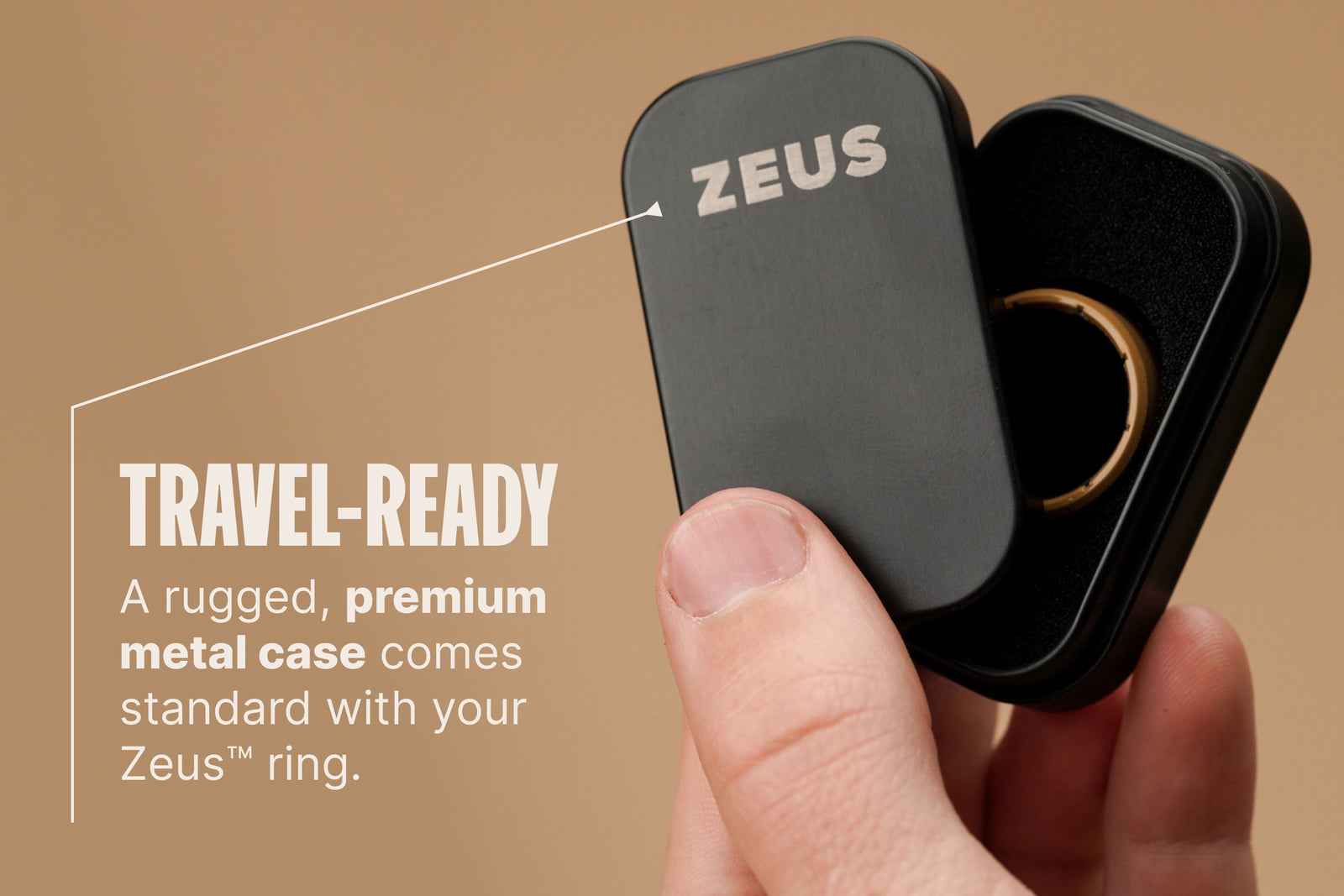Zeus Midnight Black Thin Ring