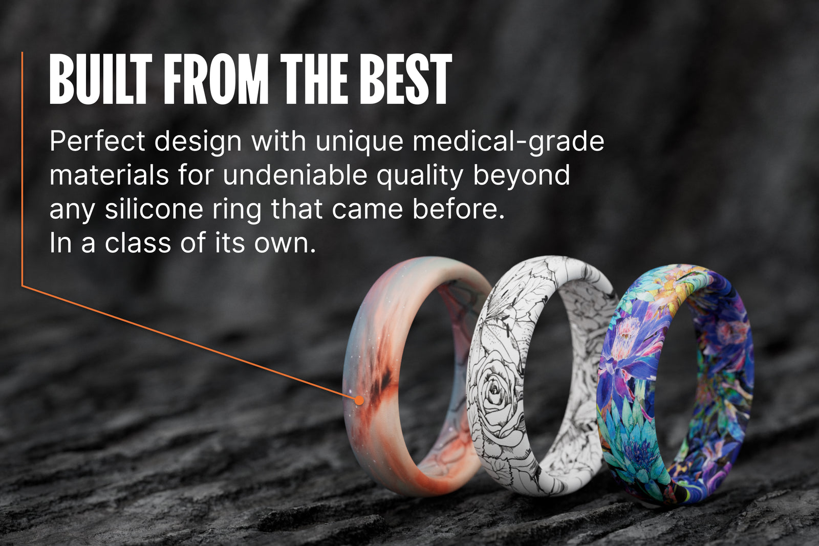 Winter Rose Thin Ring